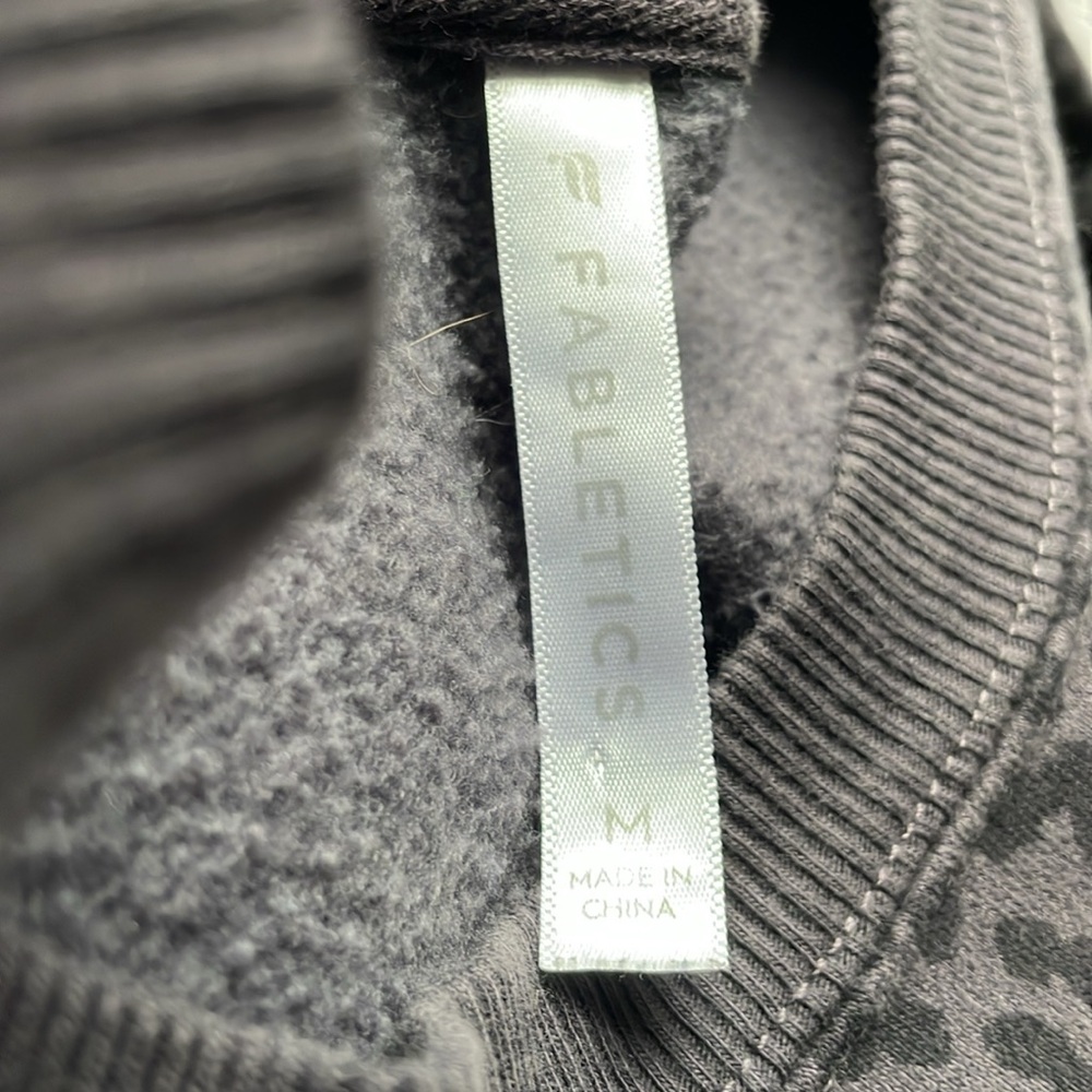 Fabletics Dark Cheetah Print Crewneck - image 2
